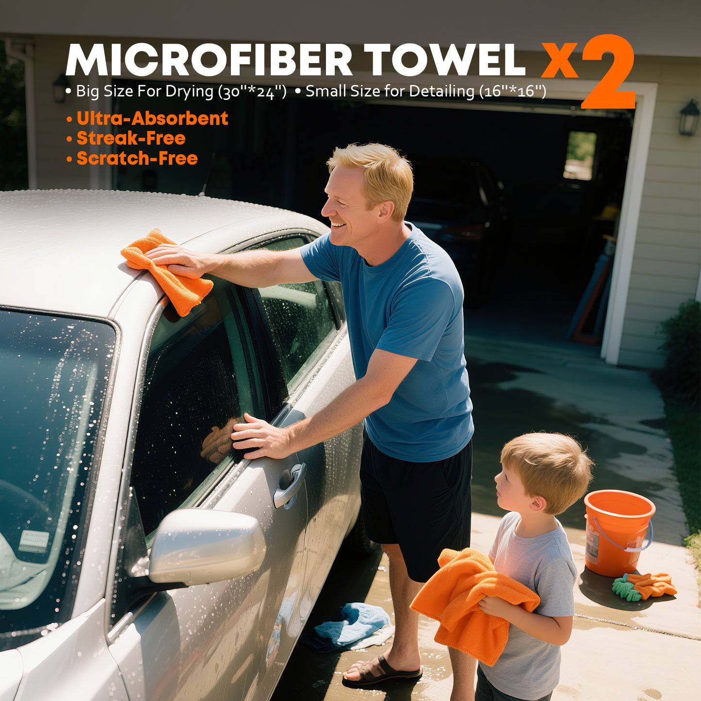 Car Cleaning kit, VCANENERGY Detailing Kit for Interior Cleaner with Car Vacuum Cleaner, Wheel Brush, Microfiber Towel, Wash Mitt, Windshield Cleaner, Interior and Exterior Car Wash Kit for Women, Men