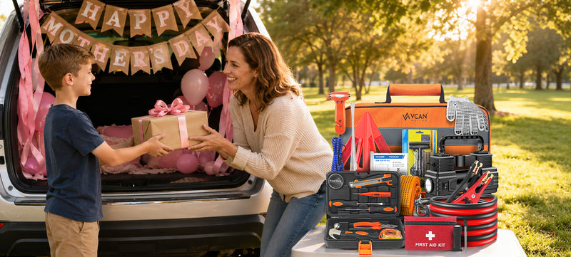  112-piece comprehensive car emergency kit as a practical Mother's Day gift