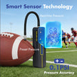 3.7V Portable Electric Ball Pump - Digital Pressure for Basketball, Soccer, Volleyball and Rugby-Blue