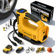 Dual Power Tire Inflator Fit for Dewalt Battery-Yellow
