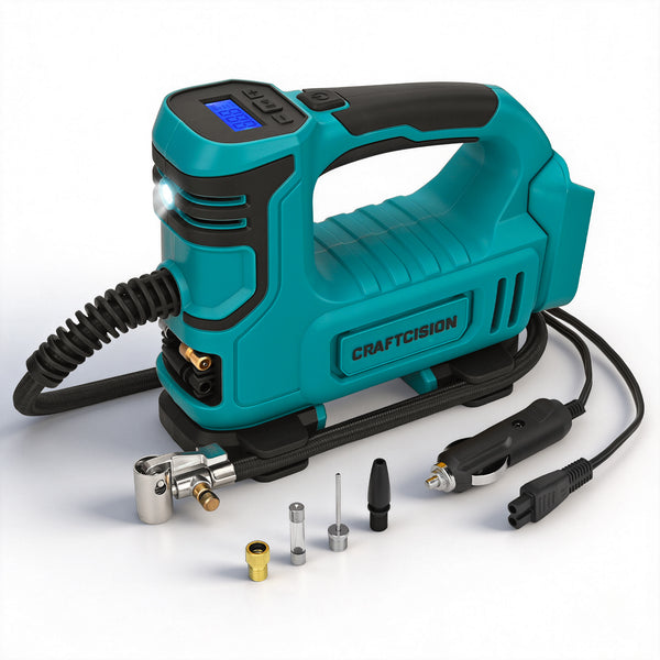 Dual Power Tire Inflator Fit for Makita Battery-Blue