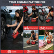 Dual Power Tire Inflator Fit for Milwaukee Battery-Red
