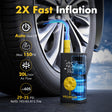 7.4V Tire Inflator Portable Air Compressor-Black