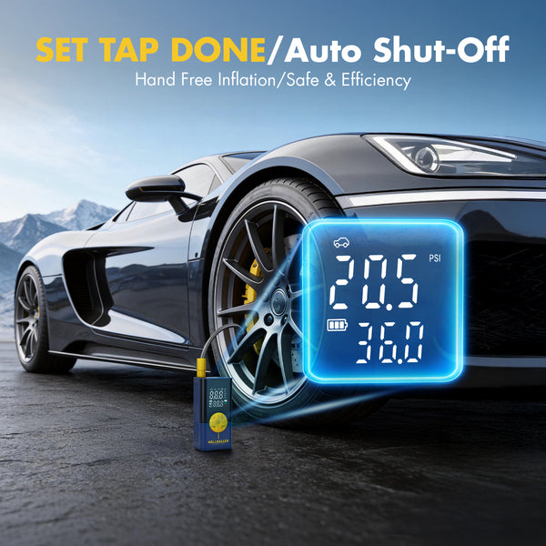7.4V Tire Inflator Portable Air Compressor-Blue