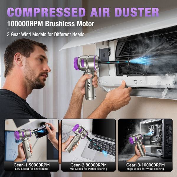 Professional car emergency tool and roadside safety accessory - Vcan Active 4-in-1 Handheld Vacuum, Brushless Motor, 22000PA