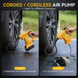 Dual Power Tire Inflator Fit for Dewalt Battery-Yellow