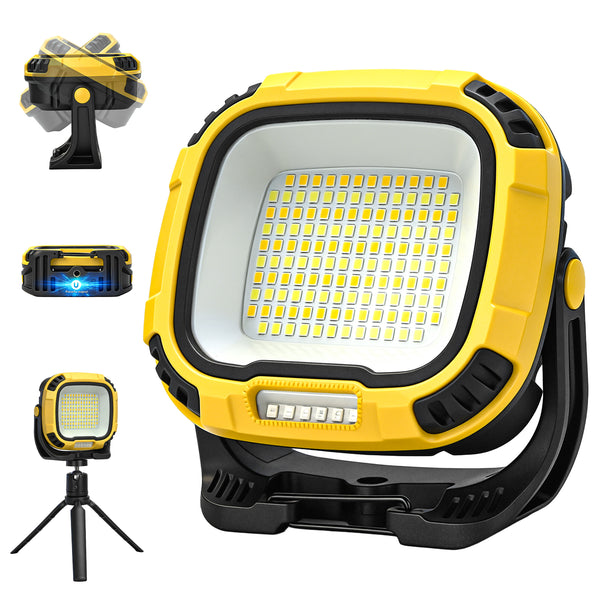 Super Bright Magnetic LED Work Light (Yellow) - Handheld Emergency Repair Lamp