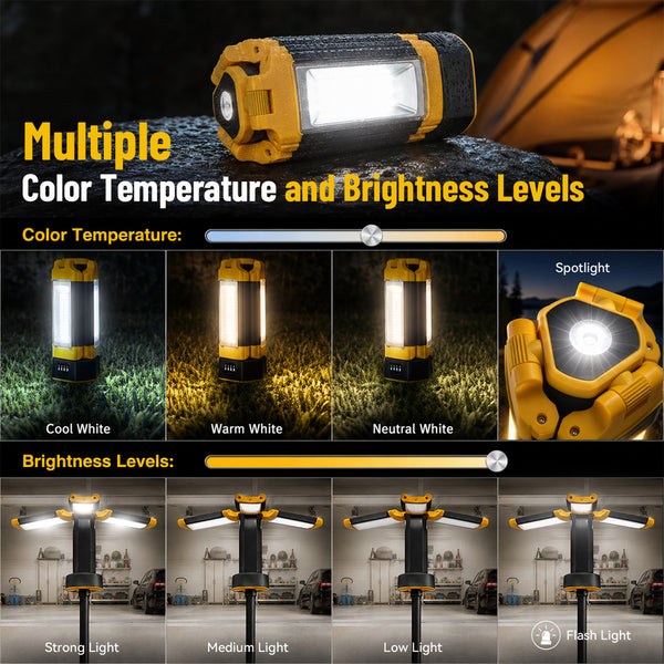 Vcan Active Multi-Function Camping Light & Work Light-Yellow