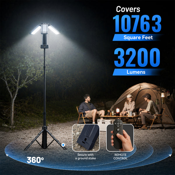 Vcan Active Multi-Function Camping Light & Work Light-Black