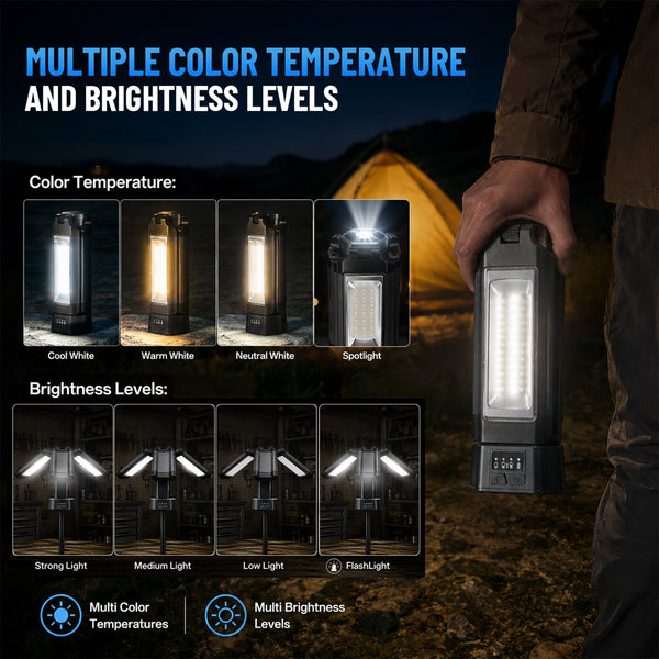 Vcan Active Multi-Function Camping Light & Work Light-Black