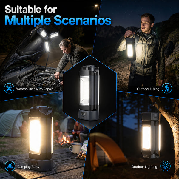 Vcan Active Multi-Function Camping Light & Work Light-Black