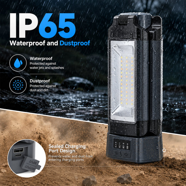 Vcan Active Multi-Function Camping Light & Work Light-Black