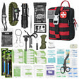 Professional car emergency tool and roadside safety accessory - 242 Pcs Tactical Survival Kit with Molle Pouch - Emergency Camping Gear