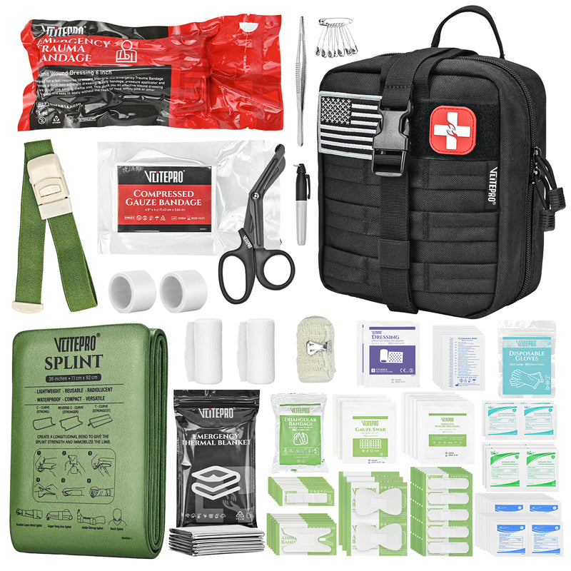 137 Pcs Advanced Survival Kit with Trauma Supplies - Outdoor Emergency Gear