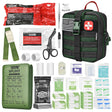 Professional car emergency tool and roadside safety accessory - 137 Pcs Advanced Survival Kit with Trauma Supplies - Outdoor Emergency Gear