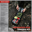 Professional car emergency tool and roadside safety accessory - 144 Pcs Advanced Trauma Kit for Camping & Outdoors - Portable First Aid Kit