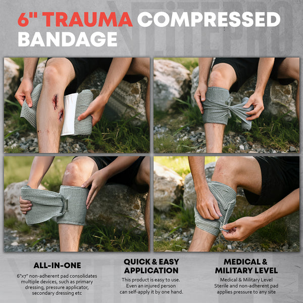Professional car emergency tool and roadside safety accessory - 11 Pcs IFAK Trauma Kit Refill Supplies - Essential Emergency Medical Pack