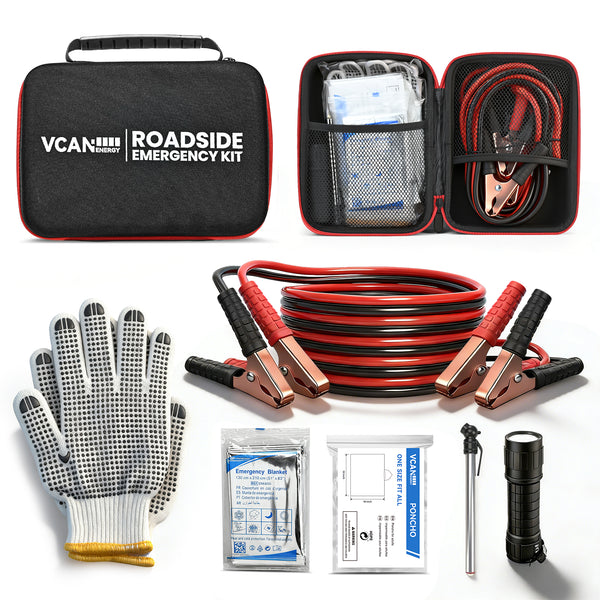 Professional car emergency tool and roadside safety accessory - Vcanenergy Essential Car Emergency Safety Kit