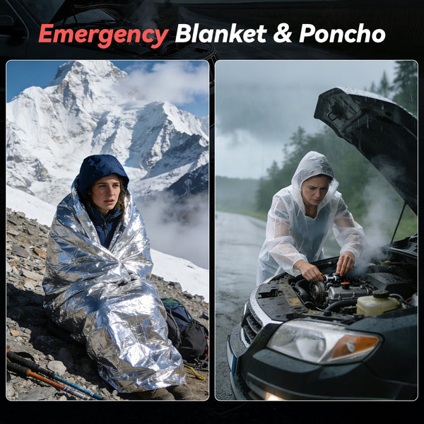 Professional car emergency tool and roadside safety accessory - Vcanenergy Essential Car Emergency Safety Kit