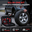 Vcanenergy Dual Power Tire Inflator Repair Kit (RED)