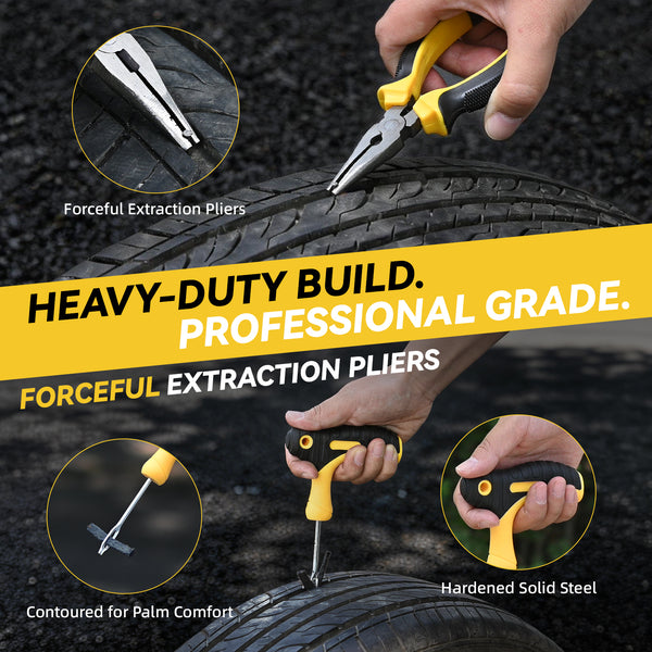 Vcanenergy Dual Power Tire Inflator Repair Kit (YELLOW)
