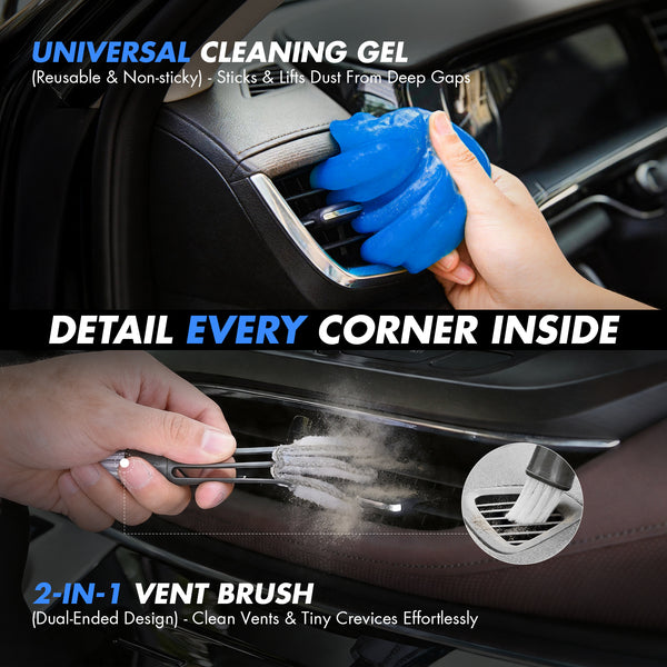 Vcanenergy 8000PA Car Vacuum Cleaner & 25 Pcs Detailing Kit - All-in-One Interior Care