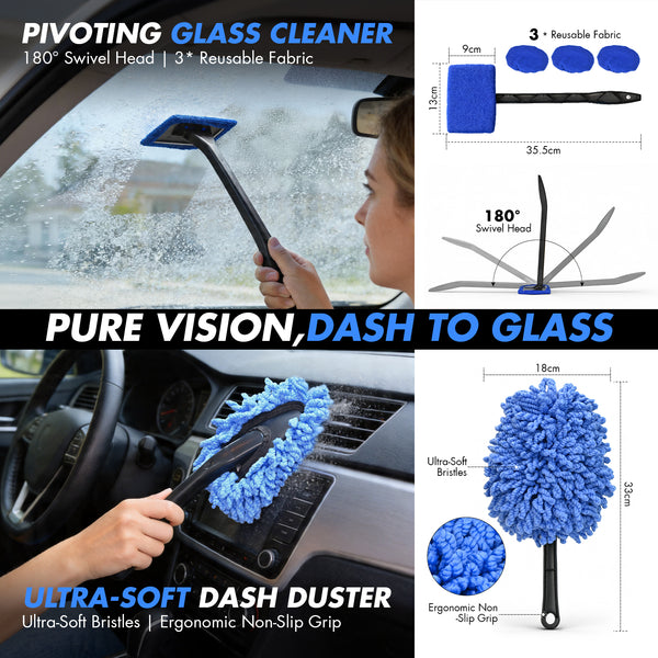 Vcanenergy 8000PA Car Vacuum Cleaner & 25 Pcs Detailing Kit - All-in-One Interior Care