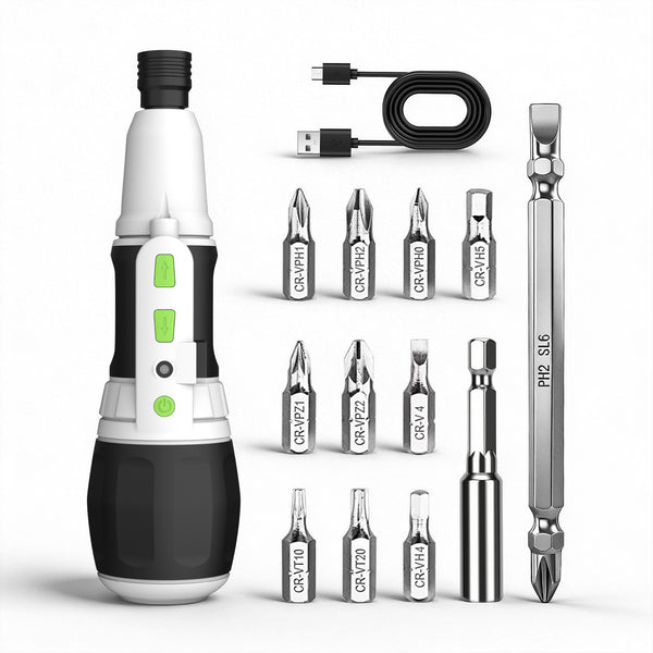 Professional car emergency tool and roadside safety accessory - Cordless Electric Screwdriver - Portable Rechargeable Power Tool