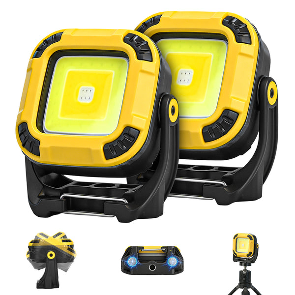 Handheld digital tire pressure gauge and portable inflator pump - view 3 - Rechargeable Magnetic LED Work Light (Yellow) - Portable COB Inspection Lamp