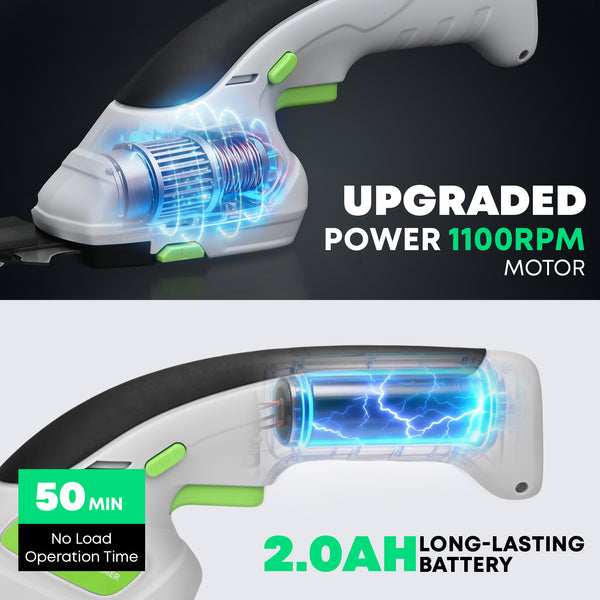 Perfect gift set for DIY lovers and professional automotive technicians - 2-in-1 Cordless Hedge Trimmer & Grass Shear - 20V Portable Garden Tool