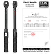 Complete digital torque wrench set with sockets and extension bar in case - 1/2" Drive Click Torque Wrench (20-230 N.M) - Professional Automotive Tool