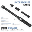 Professional car emergency tool and roadside safety accessory - 3/8" Drive Click Torque Wrench - 7.37-44.25 Ft.Lb / 10-60 N.M with Wrench Sockets