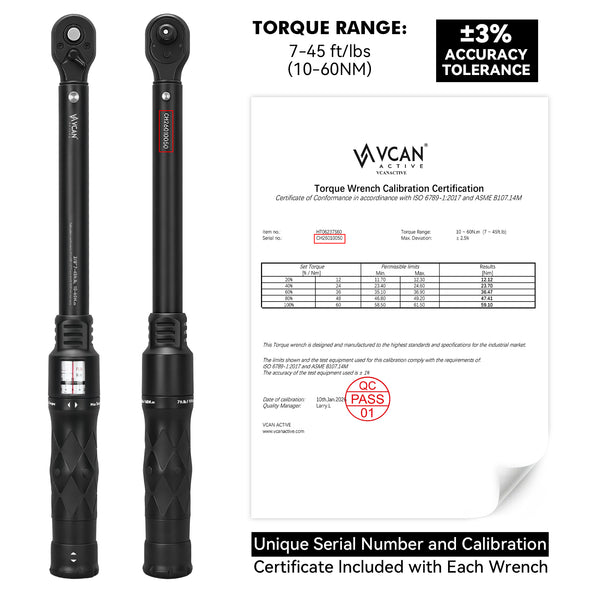 Long-reach car jumper cables with heavy-duty vinyl coated clamps - view 8 - 3/8" Drive Click Torque Wrench - 7.37-44.25 Ft.Lb / 10-60 N.M with Wrench Sockets