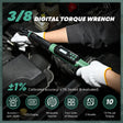Professional car emergency tool and roadside safety accessory - 3/8" Drive Digital Torque Wrench - 5.02-99.6 Ft.Lb High Accuracy,Reach Accessories Kit