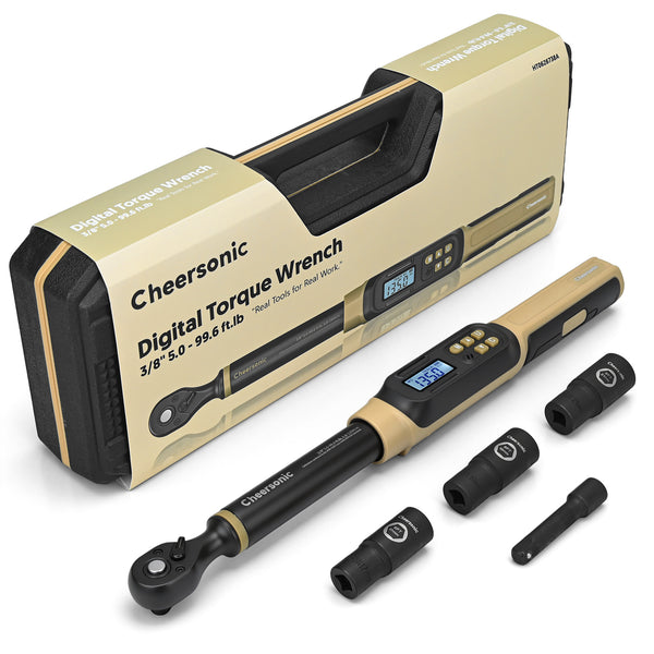 3/8 Drive Digital Torque Wrench 5.0-99.6 ft·lb (6.8-135N.m) | ±1% Accuracy Electronic Torque Wrench