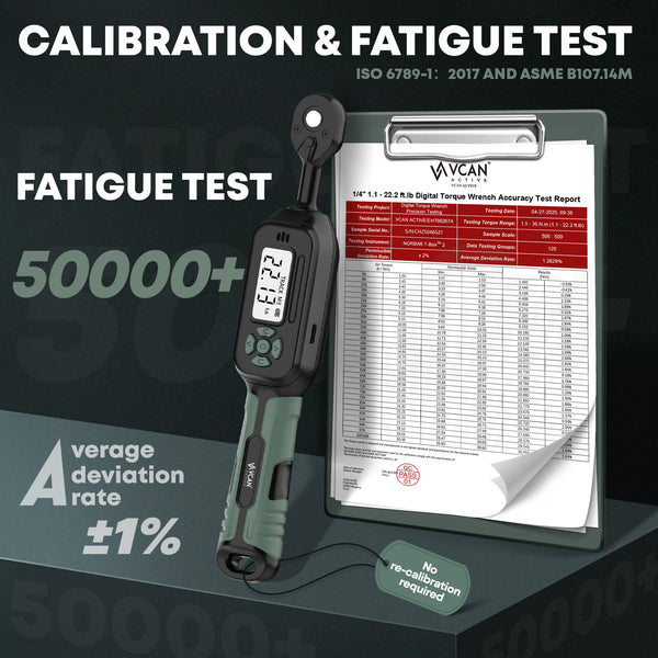 Professional digital torque wrench showing precise measurement on display - 1/4" Digital Torque Wrench Unit - High Precision Electronic Torque Tool