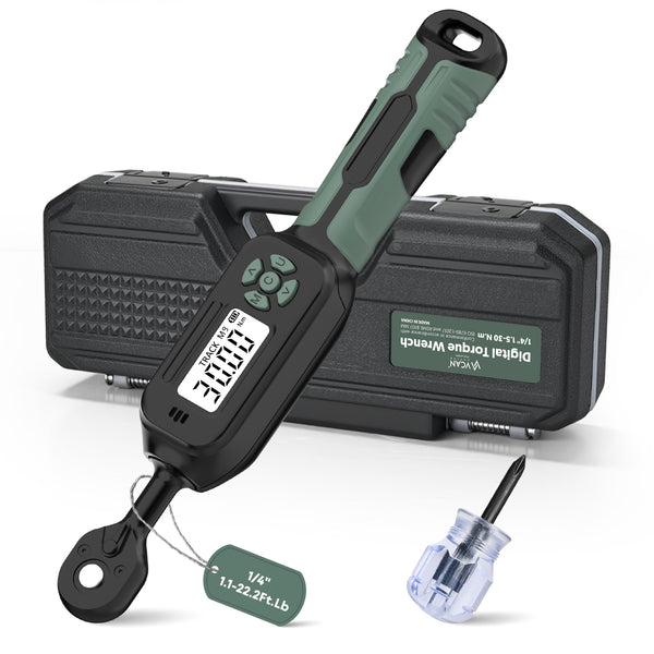 Professional car emergency tool and roadside safety accessory - 1/4" Digital Torque Wrench Unit - High Precision Electronic Torque Tool