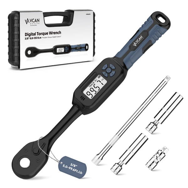3/8" Digital Torque Wrench Unit - High Accuracy Professional Torque Tool