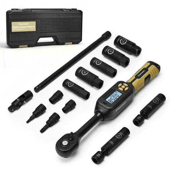 3/8" Drive Digital Torque Wrench - 3.1-62.7 Ft.Lb Precision Wrench