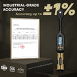 Compact portable air compressor with built-in flashlight and automatic shut-off for car tires. - 3/8" Drive Digital Torque Wrench - 3.1-62.7 Ft.Lb Precision Wrench