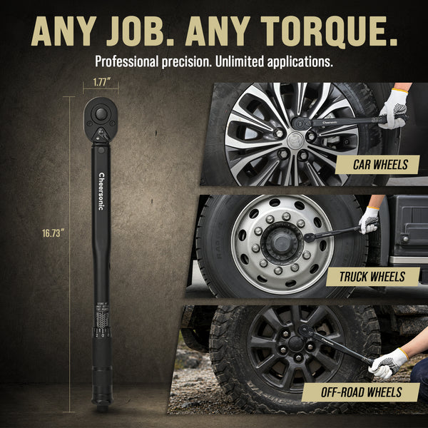 1/2 10-150 ft-lb Torque Wrench Reinforced Steel Gears