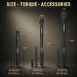 3 in 1 Torque Wrench Set 1/4" 3/8" 1/2" Drive 20-200 In.lb 10-80 / 10-150 Ft.lb | Reinforced Cr-V Gears
