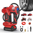20V Cordless Portable Tire Inflator - 150PSI Rechargeable Air Pump