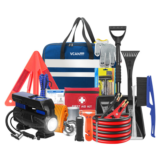 Vcanenergy 92pcs Roadside Emergency Kit